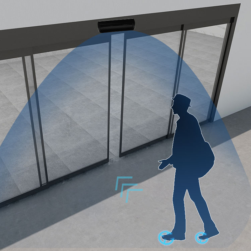 Extern instelbare microgolfbewegingssensor voor automatische deur